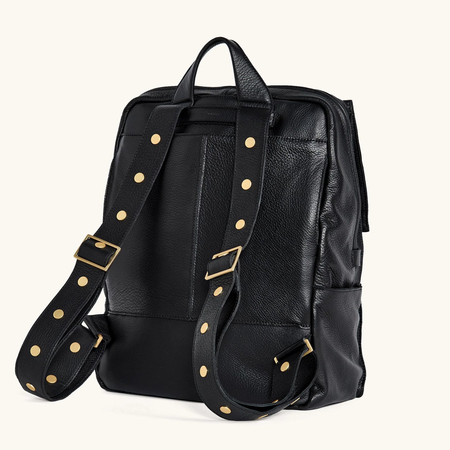 Montana Backpack XL Black Brushed Gold Red Zipper