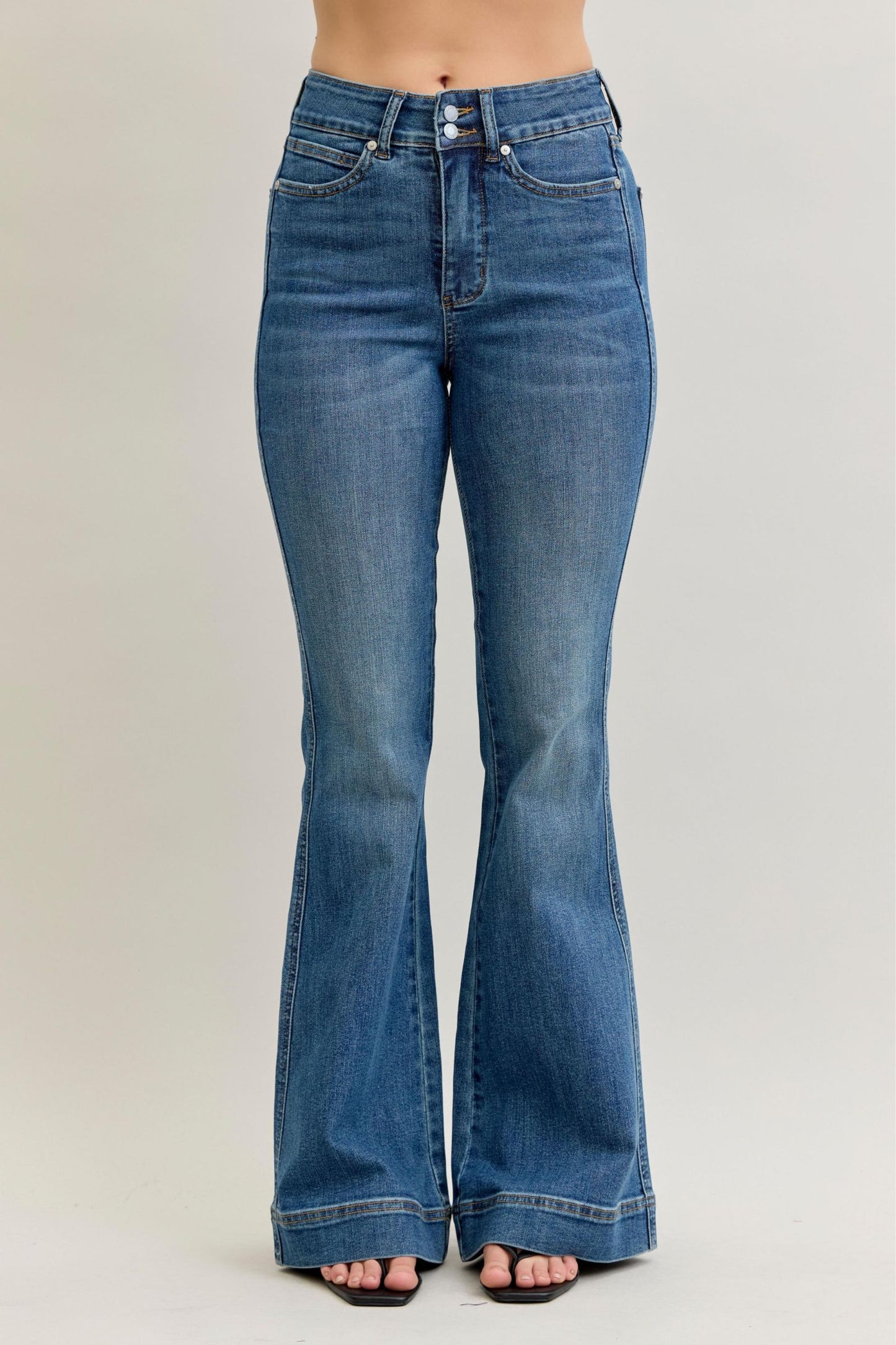 Petite Flare Tummy Control Dbl Button 881018
