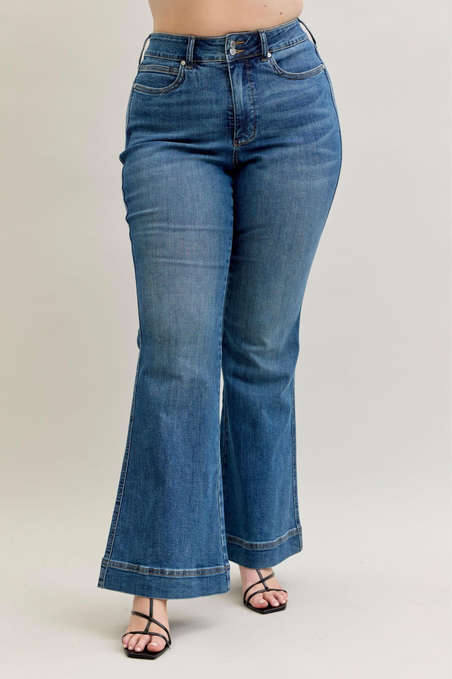 Petite Flare Tummy Control Dbl Button 881018
