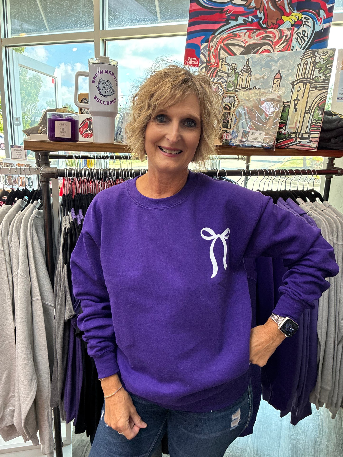 On Gamedays We Wear - Purple Sweatshirt