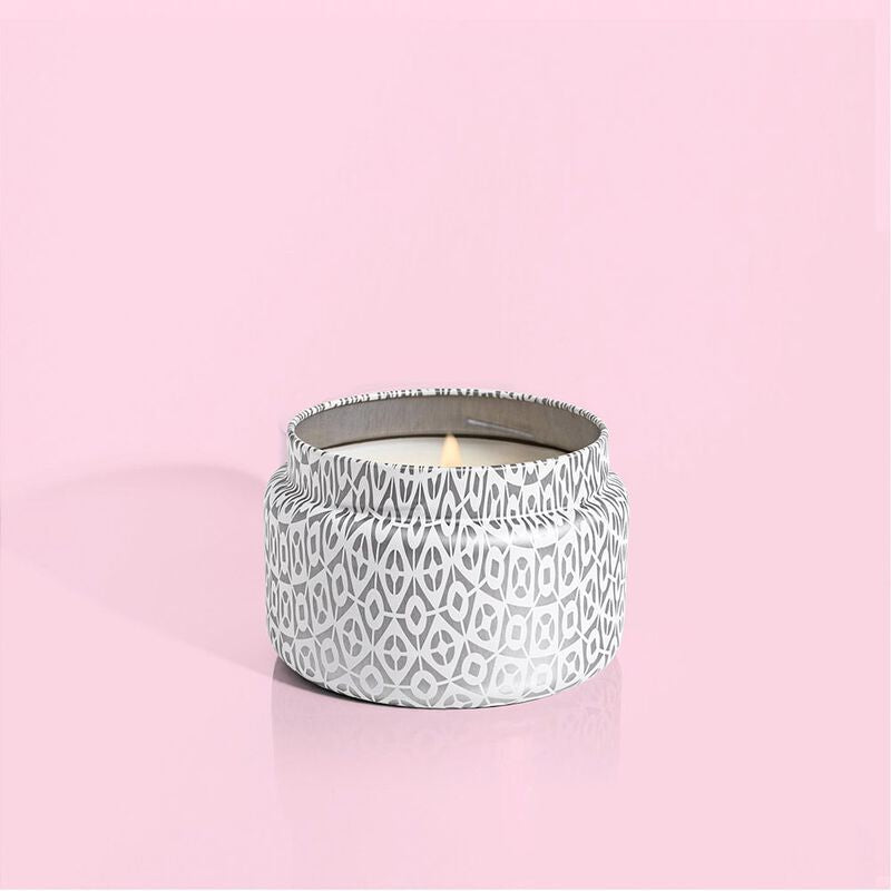Volcano White Printed Tin