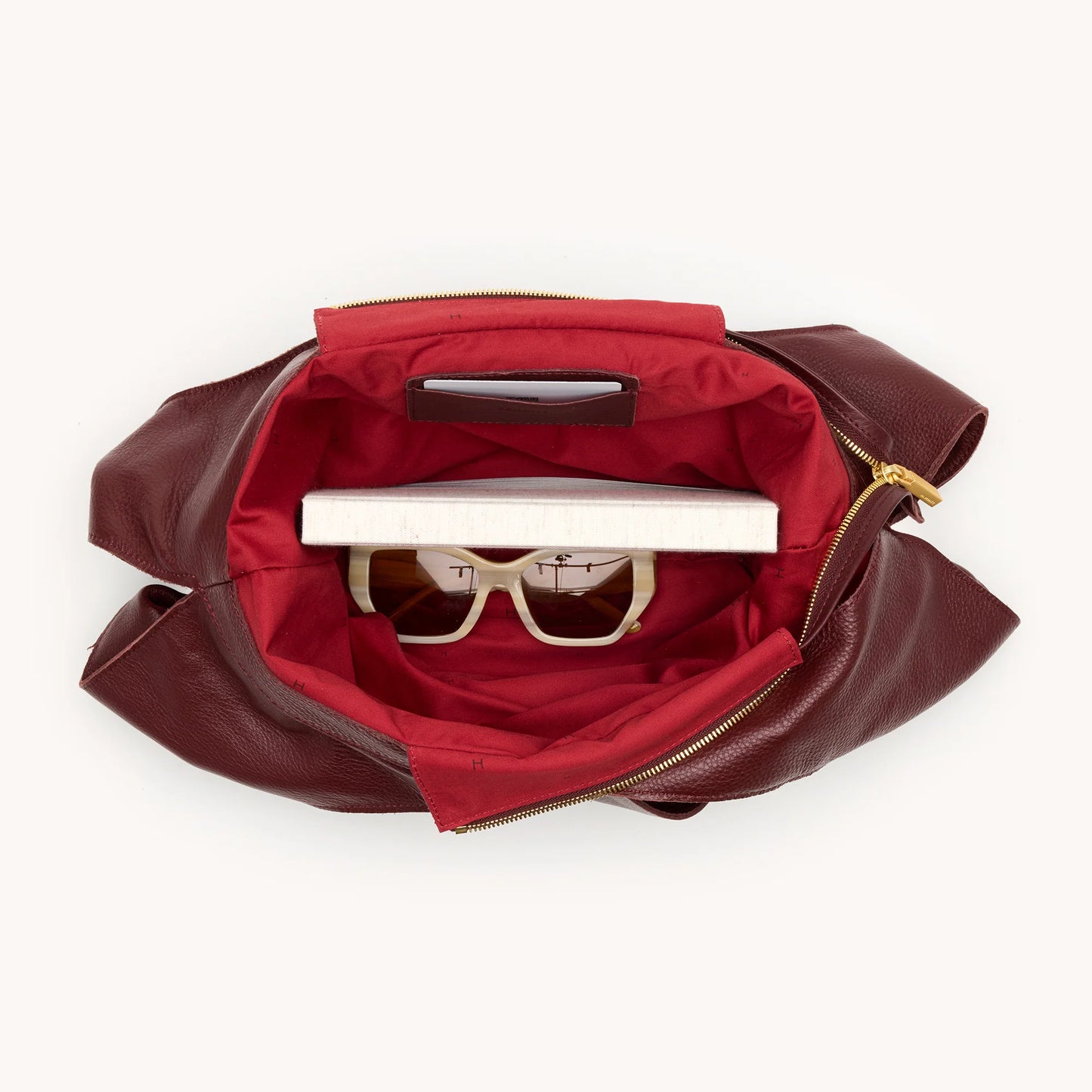 Tom Zip Cherrywood Pebble/Brushed Gold