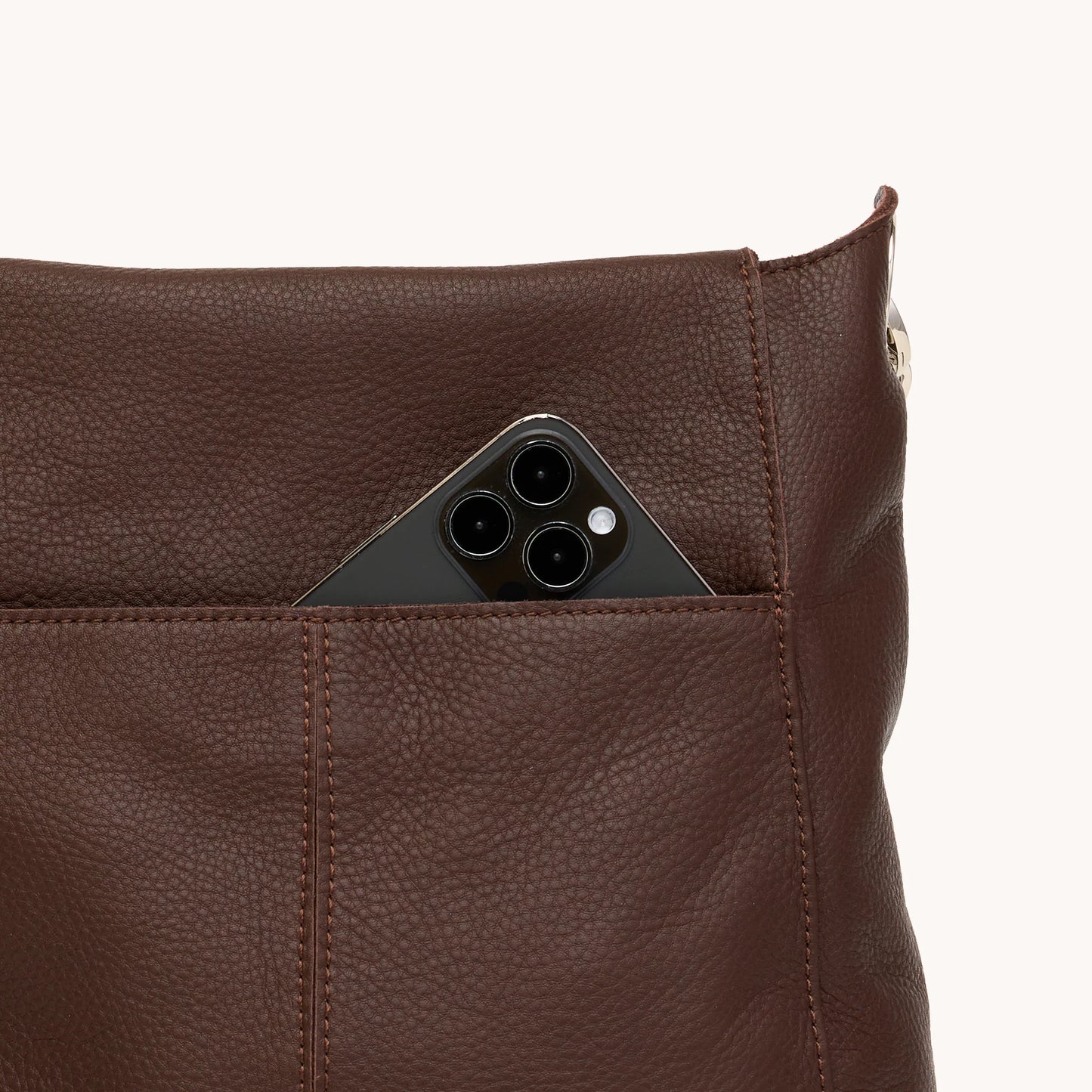 Bryant Large Espresso Pebble Weave/Silver