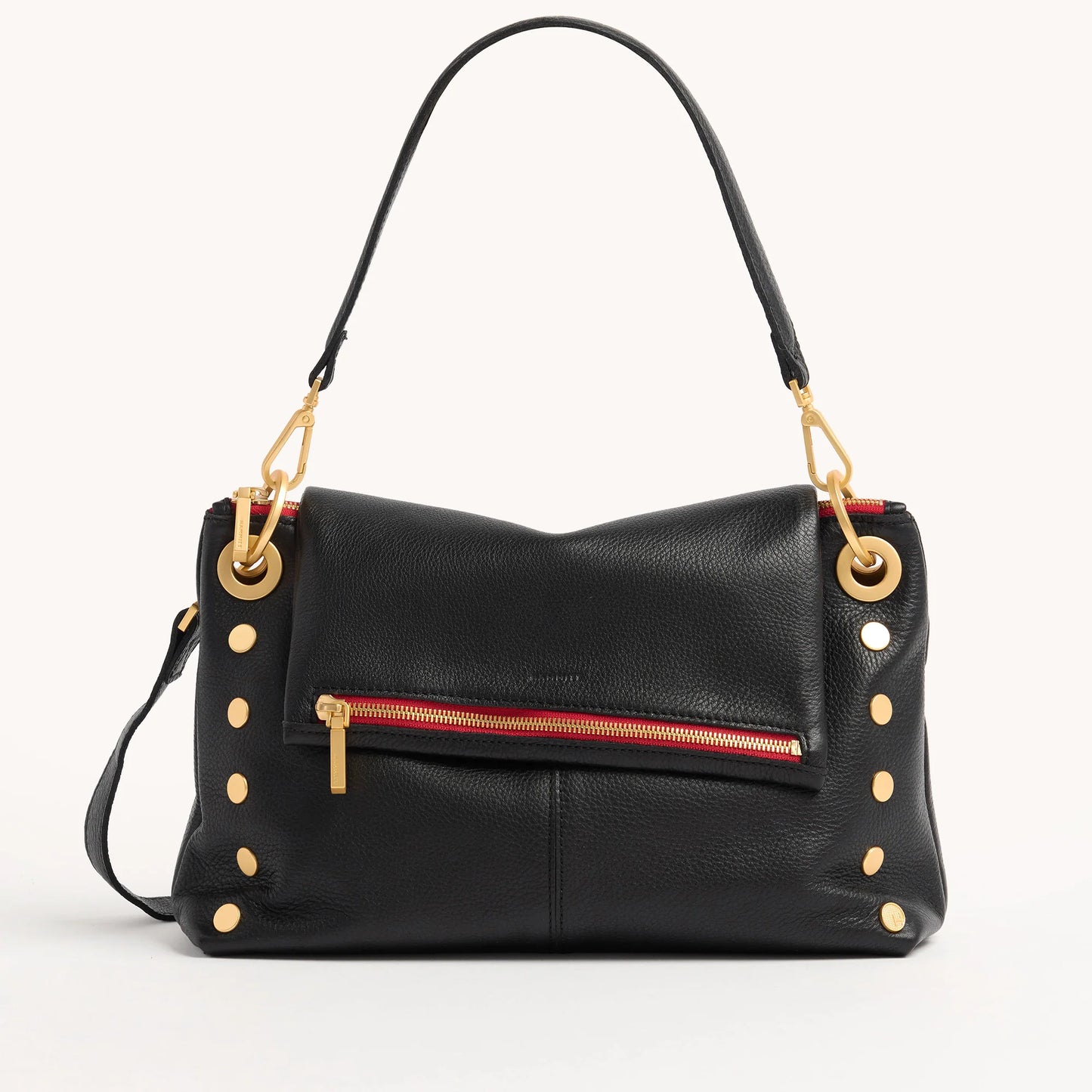 Vip Grand Black Brushed Gold Red Zipper