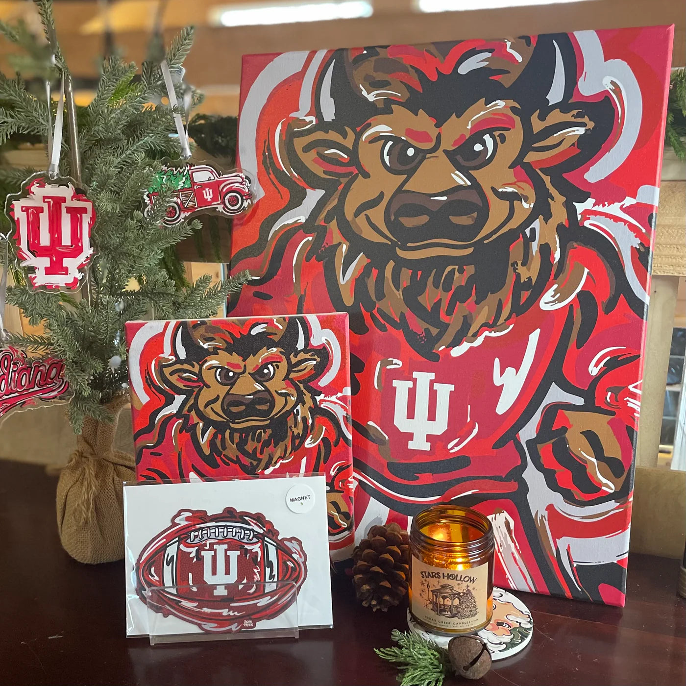 16x20 IU Bison Canvas