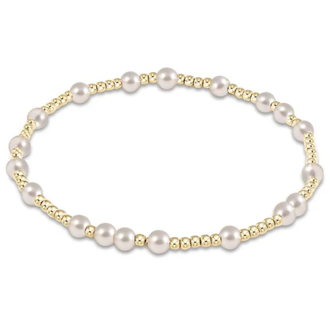 BHOPUNWPE4 Hope Unwritten 4mm Bead Bracelet - Pearl