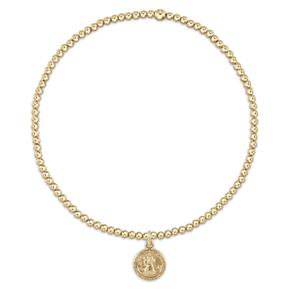 BCLG2PROTSMGD Classic Gold 2mm Bracelet - Protection Small Gold