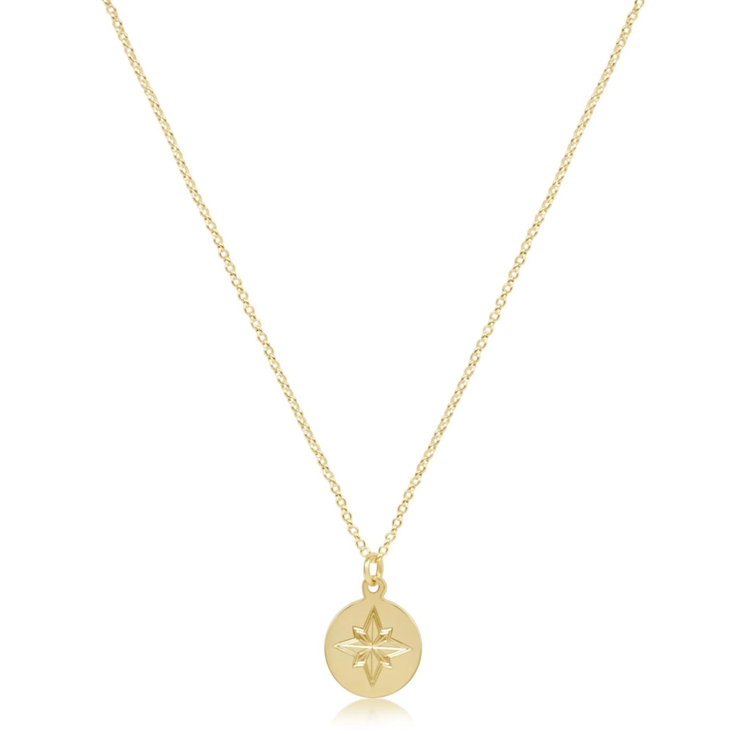 N16GDIRGD 16" Necklace Gold - Direction Gold Disc