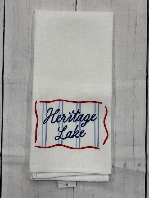 Lake Stripes Tea Towel Heritage Lake
