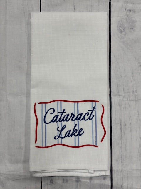 Lake Stripes Tea Towel Cataract Lake