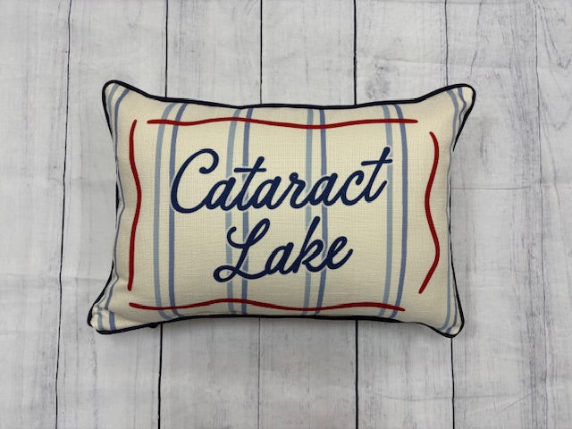 Lake Stripes Pillow Cataract Lake