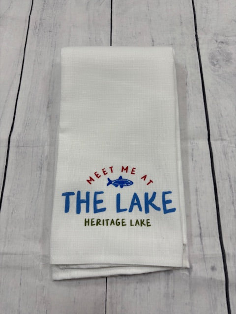 Meet me at Heritage Lake Tea Towel