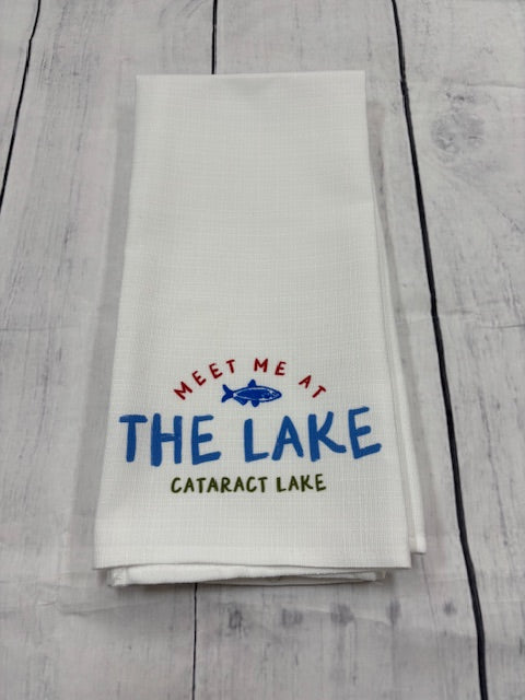 Meet me at Cataract Lake Tea Towel