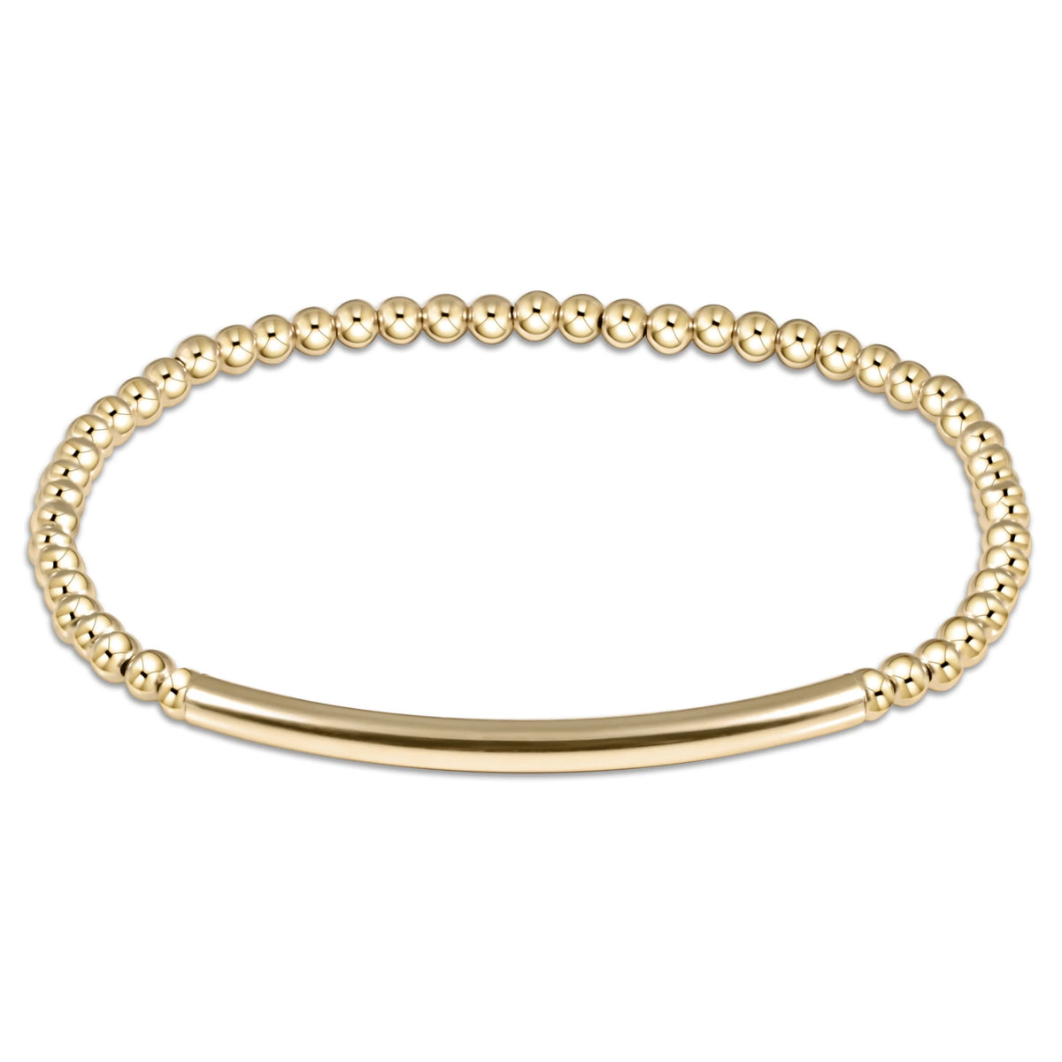 BBBSMOG3 Bliss Bar Smooth Gold 3mm Bracelet
