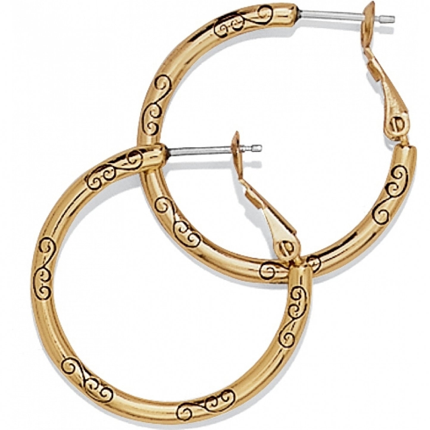 J19521 Gold Sml Hoop Charm Earrings