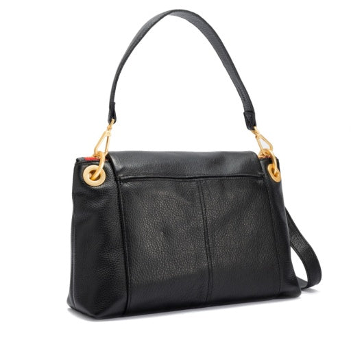 Vip Grand Black Brushed Gold Red Zipper