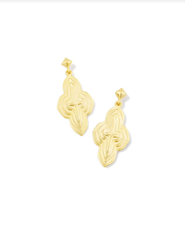 Abbie Metal Drop Earrings Gold