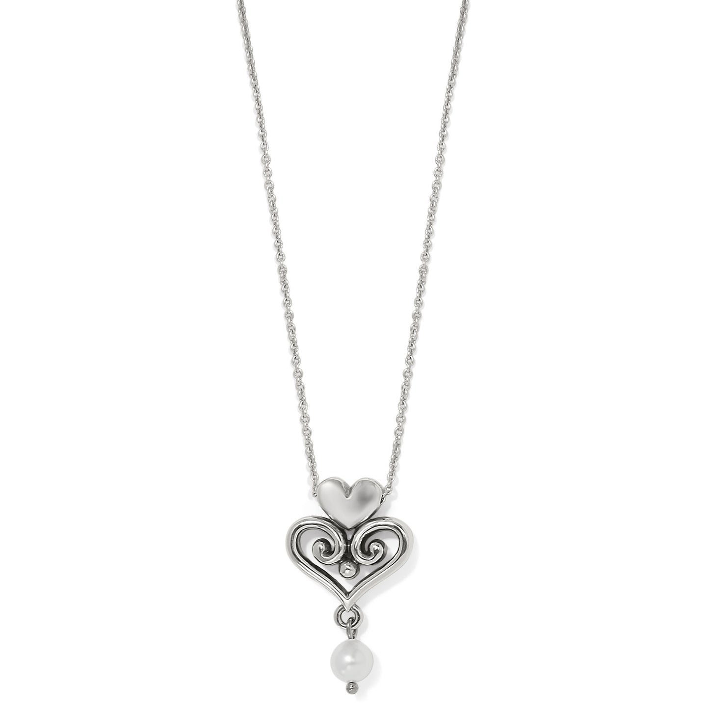 JM7627 Alcazar Amor Pearl Pendant Necklace