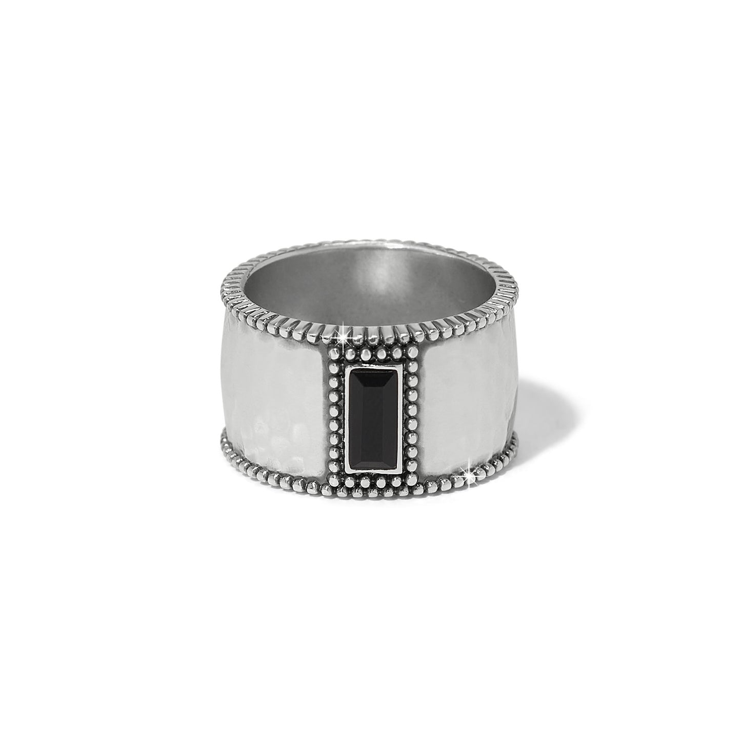 J6339C Pretty Tough Gem Black Wide Ring