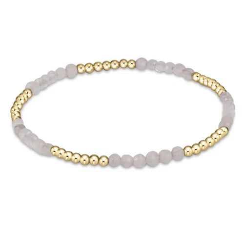 BBLFP25MO Blissful Pattern 2.5mm Bead Bracelet - Moonstone