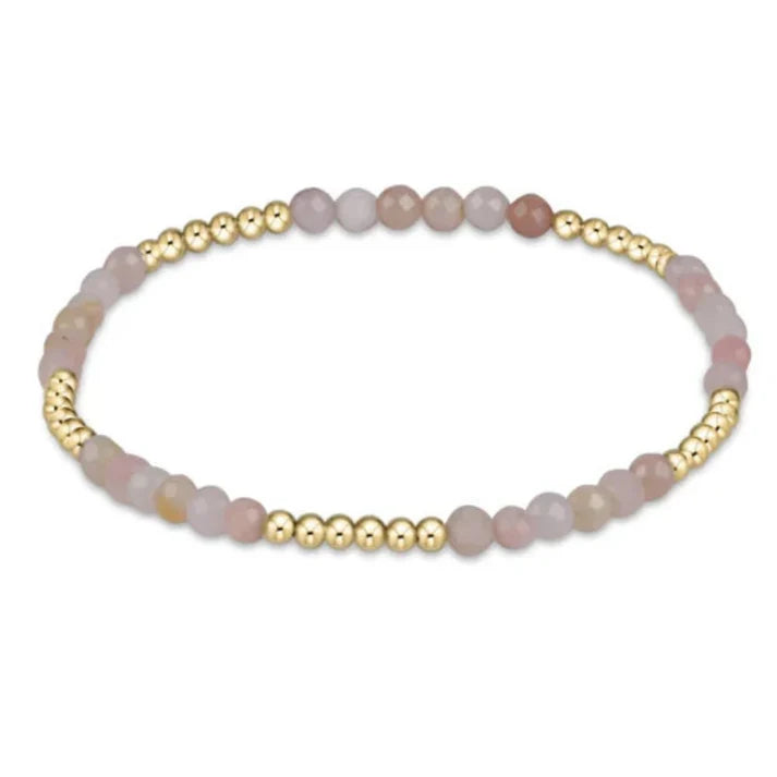BBLFP25POP Blissful Pattern 2.5mm Bead Bracelet - Pink Opal