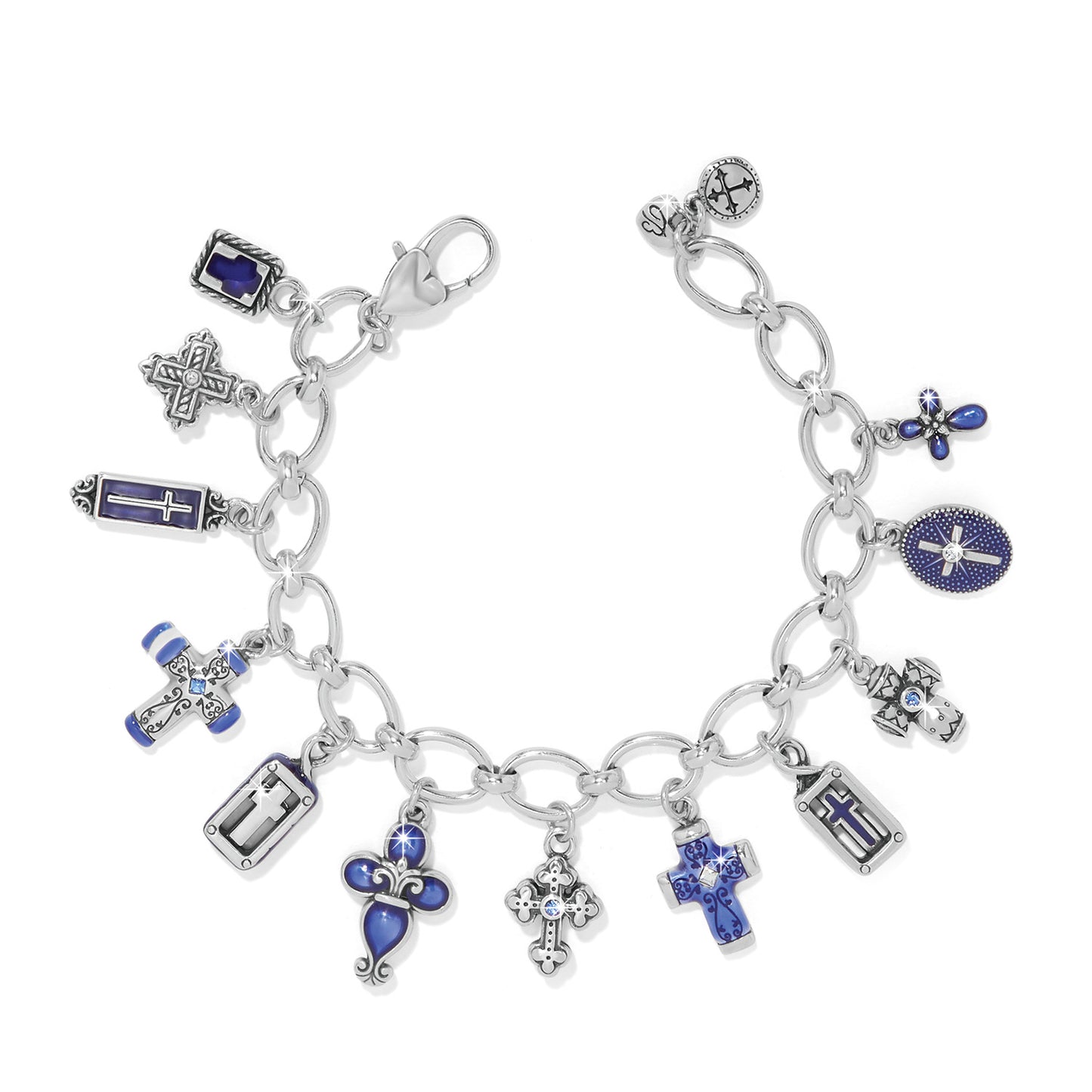JF0368 UNITY CROSS BLUE CHARM BRC