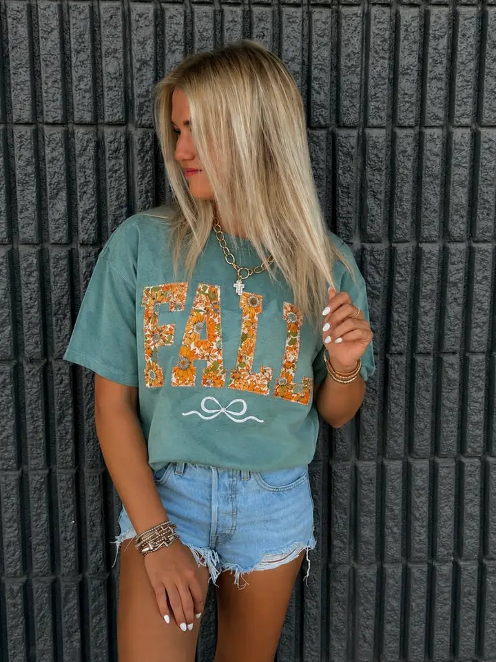 Bow Fall Floral Short Sleeve