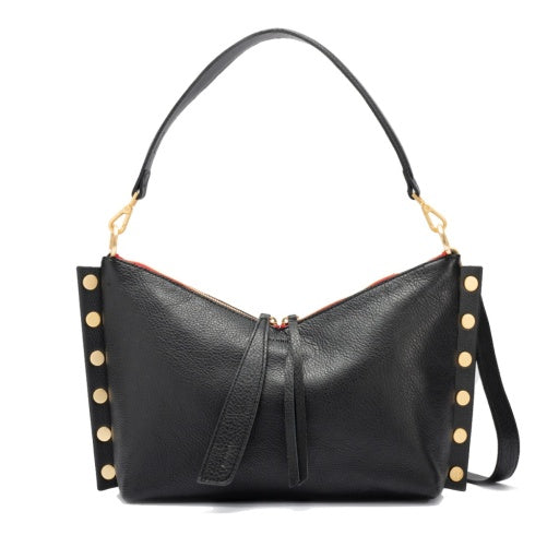 Mr. G Medium Black Brushed Gold Red Zipper