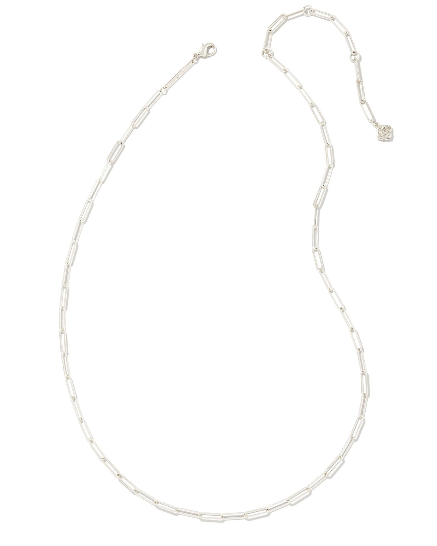 9608856212COURTNEY PAPERCLIP NECKLACE SILVER ONE SIZE