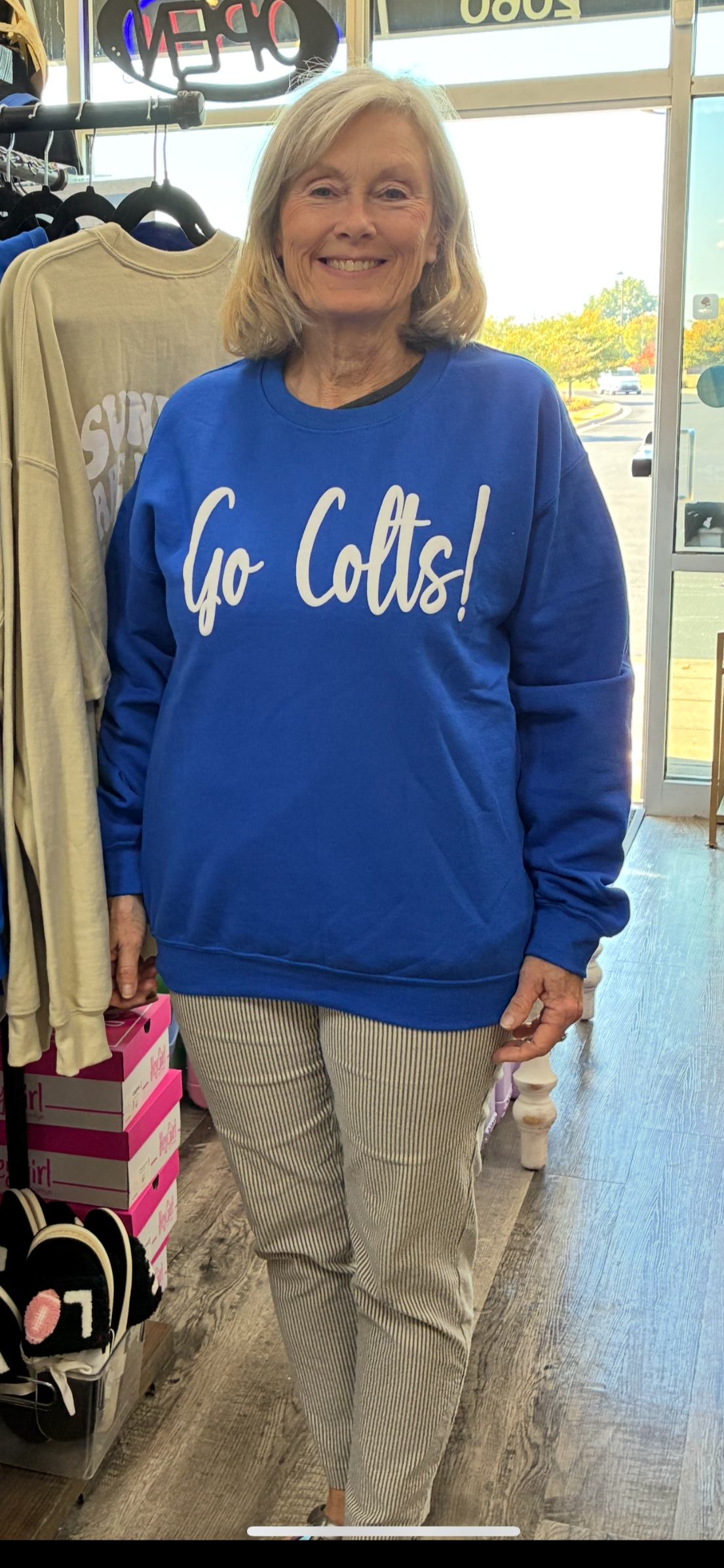 Go Colts Puff Sweatshirt Royal Blue