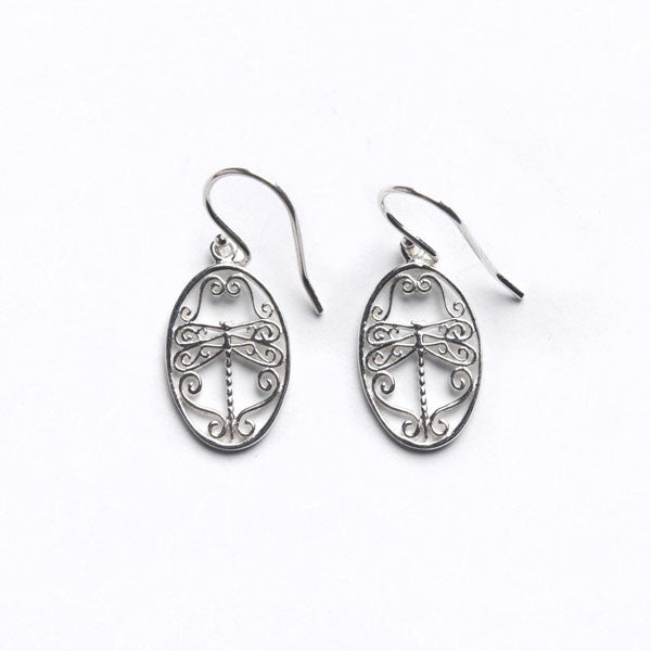 E494 Southern Gates Small Dragonfly Earrings