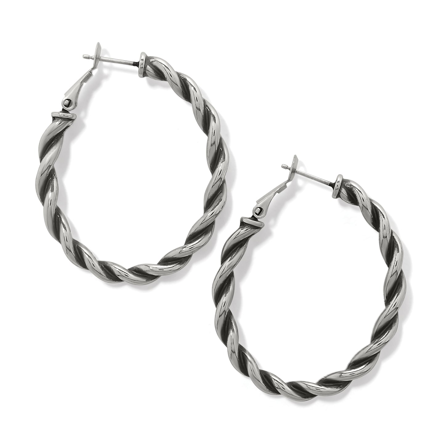 JA9893 Interlok Twist Oval Leverback Earring