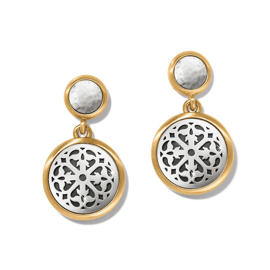JA9910 Ferrara Two Tone Luce Post Drop Earrings