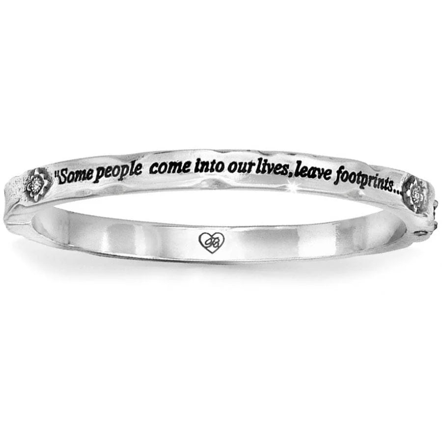 JB0962 Footprints Hinged Bangle