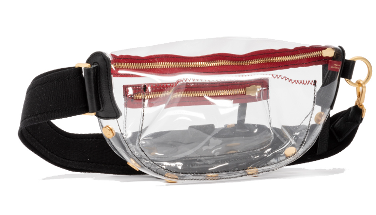 Charles Clear Black BG Red Zip