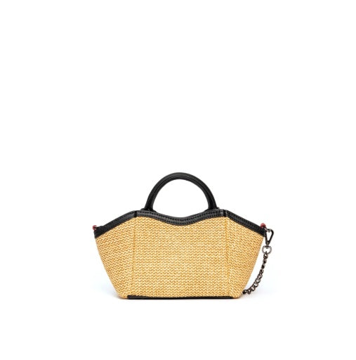 Paul Mini Noir Smooth Raffia/Gunmetal