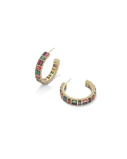 NEW! 9608876179 JAMIE HOOP EARRINGS GOLD MULTI MIX ONE SIZE