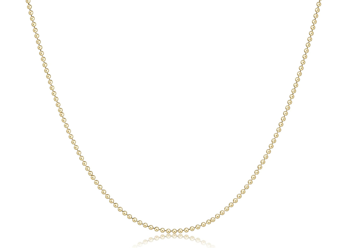 N17CLBEG 17" Beaded Gold Chain