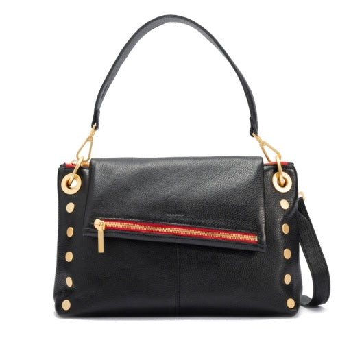 Vip Grand Black Brushed Gold Red Zipper