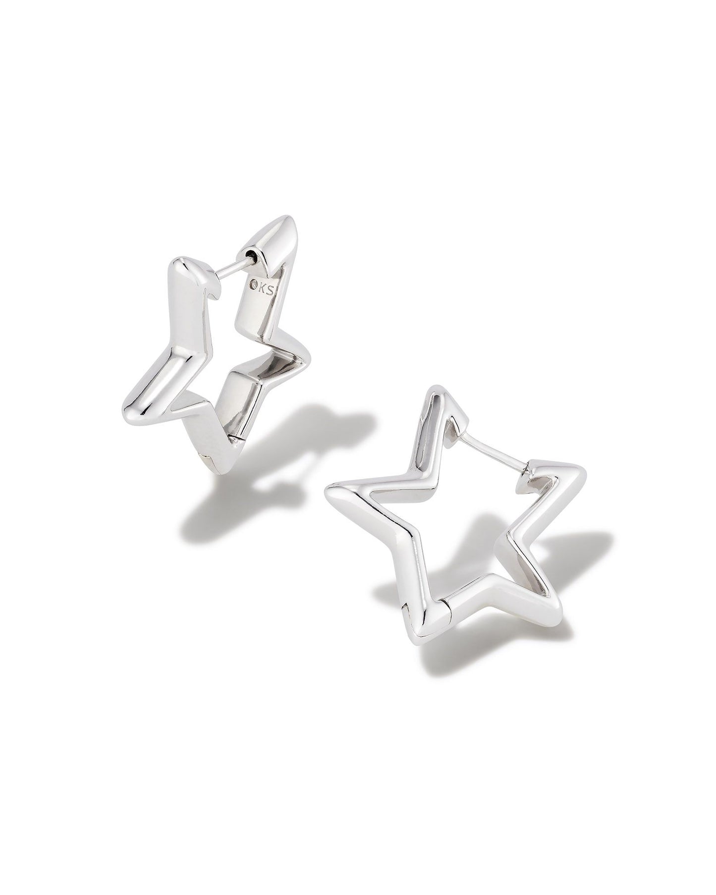 9608856030 STAR HUGGIE EARRINGS SILVER ONE SIZE