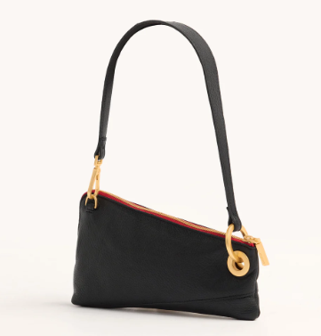 Nash Pochette Black/Brushed Gold Red Zip