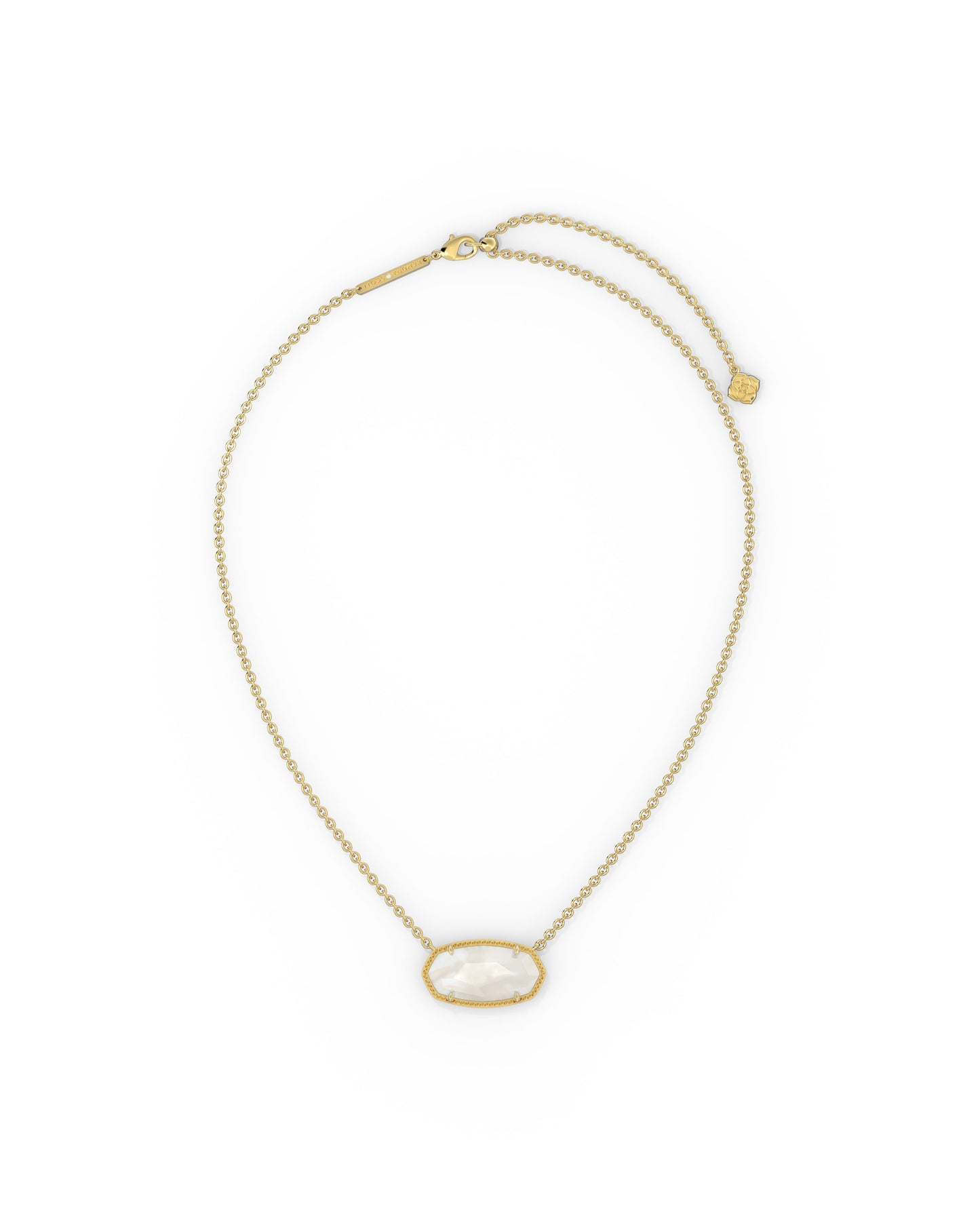 9608881912 ELISA STATEMENT SHORT PENDANT NECKLACE GOLD IVORY MOTHER OF PEARL ONE SIZE