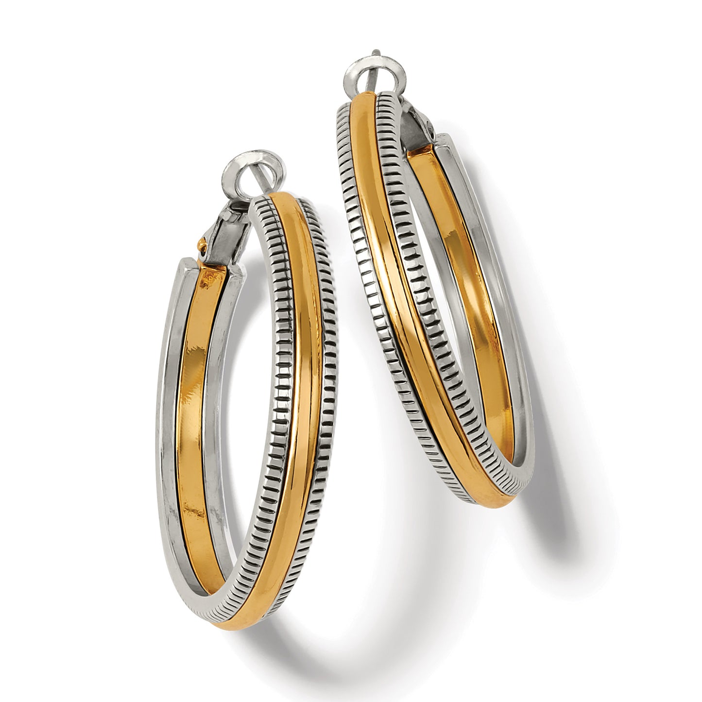 JA9352 Interlok Noir Heirloom Gold Hoop