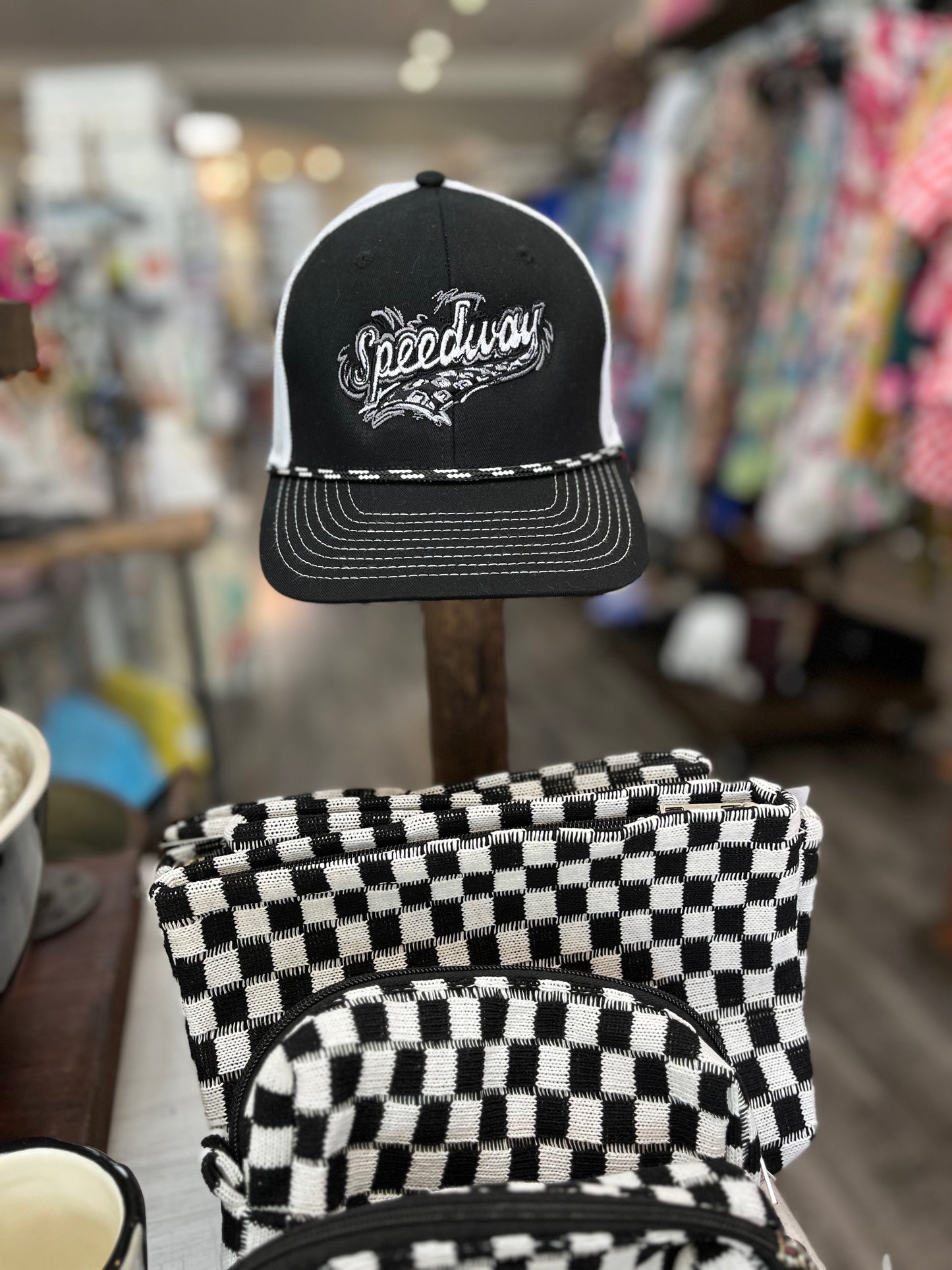 Speedway Script/Checker Hat