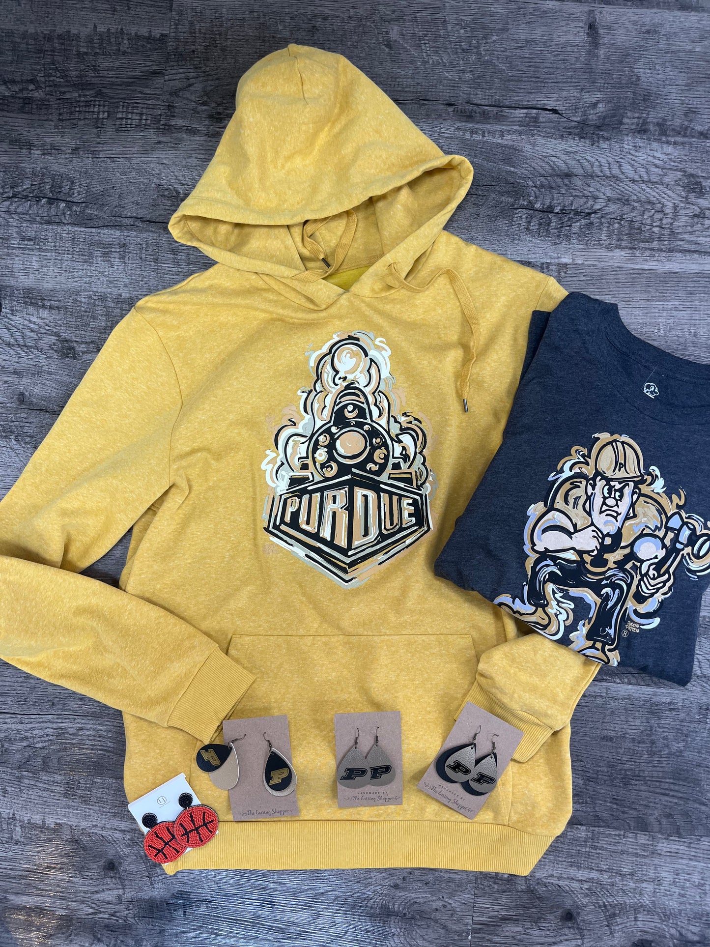 Gold Purdue Hoodie M