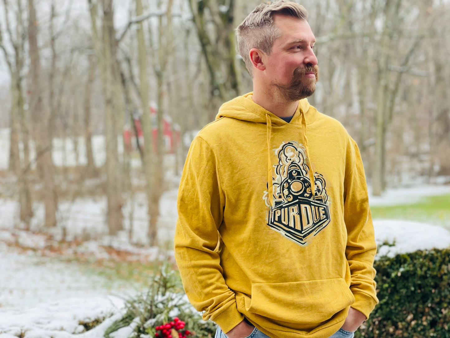 Gold Purdue Hoodie M