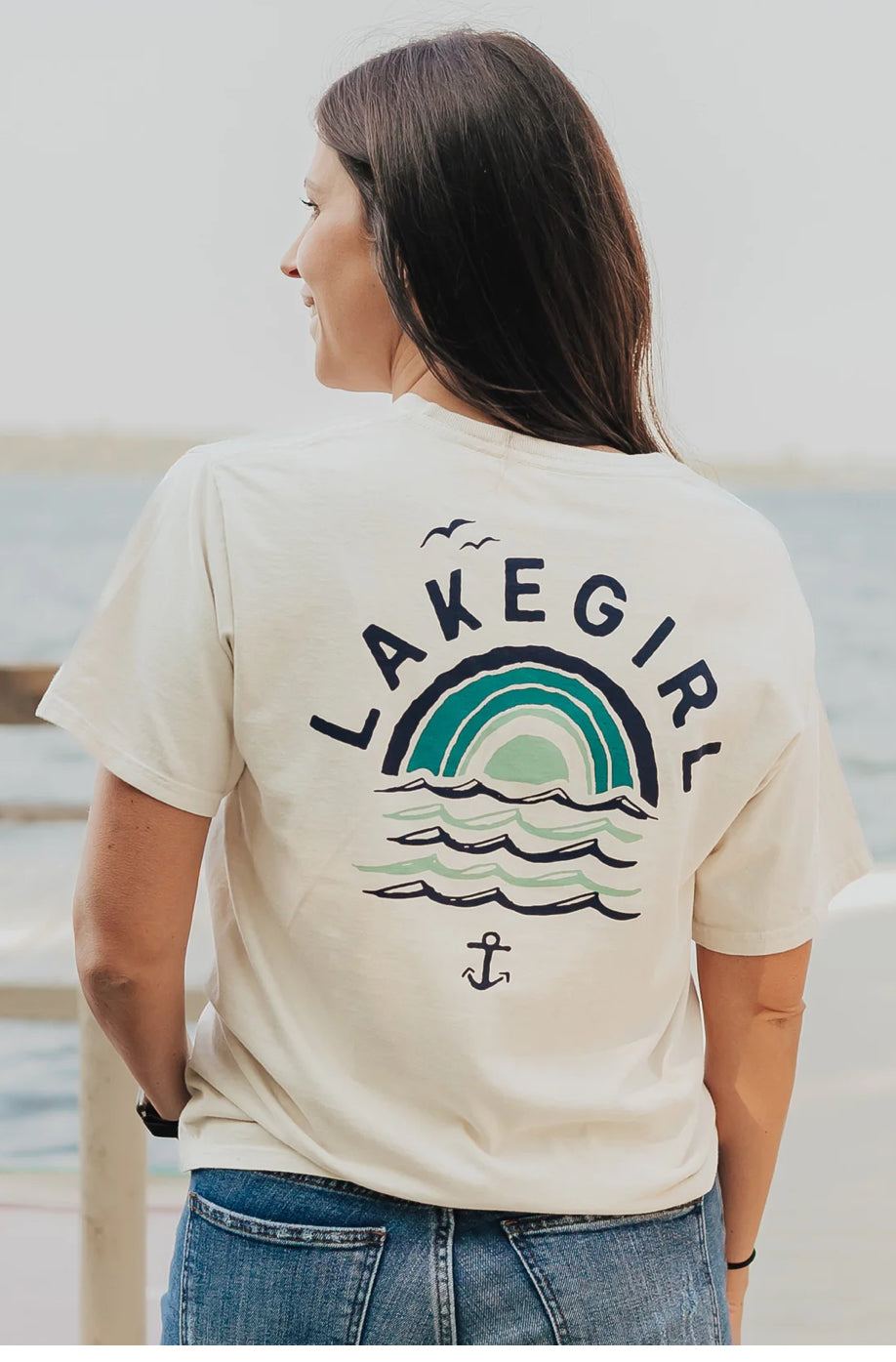 Lake Girl Ringspun Short Sleeve Tee in Cappuccino