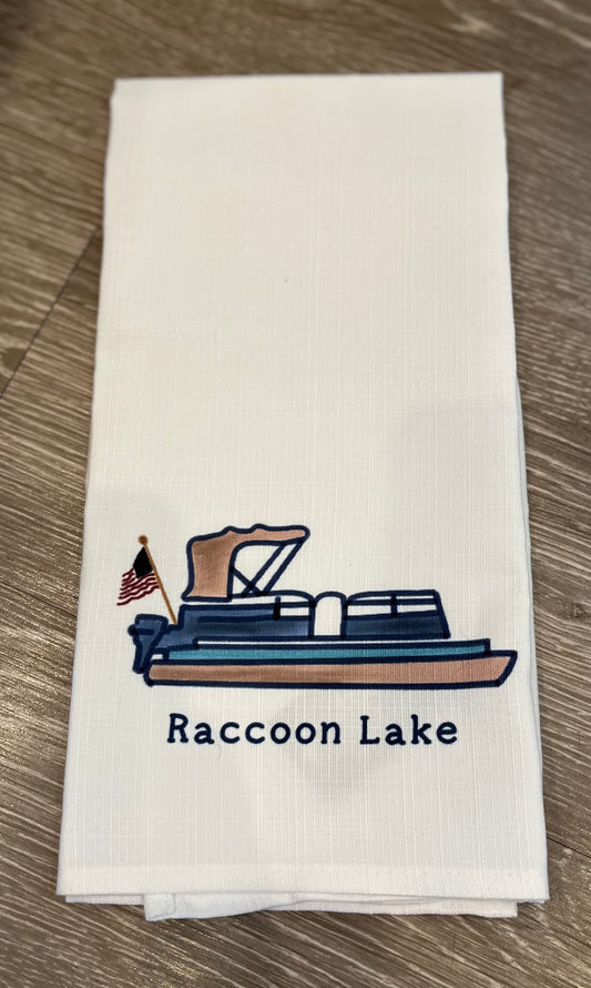 Raccoon Lake Tea Towel