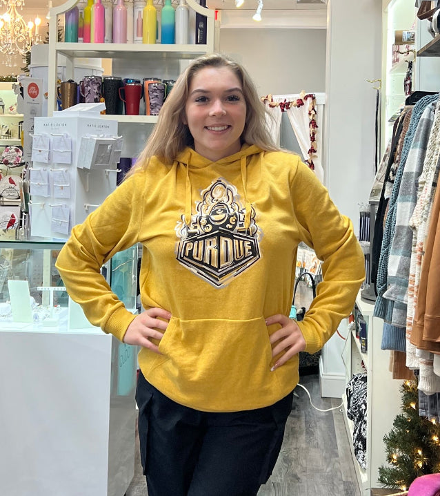 Gold Purdue Hoodie M