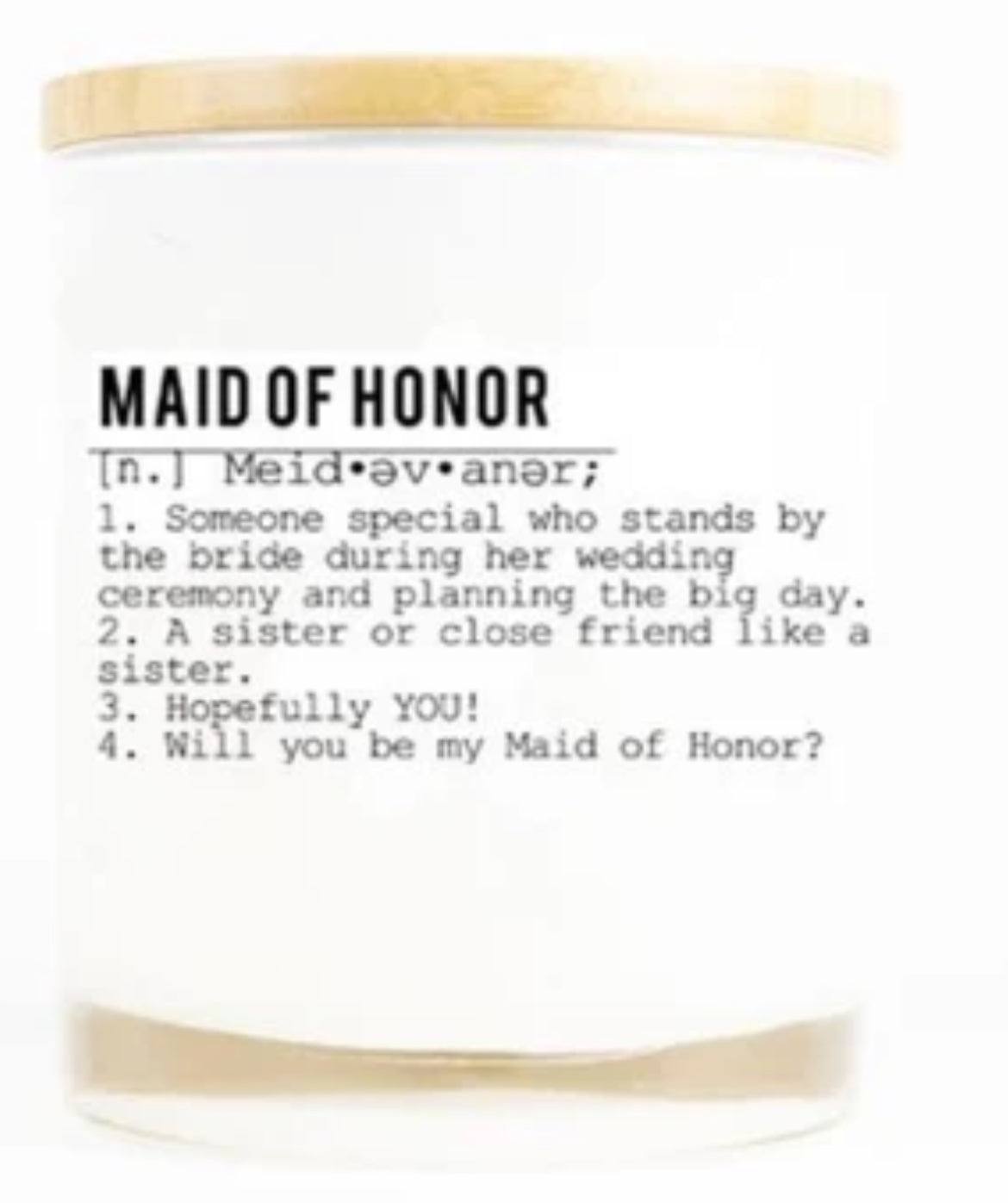 Maid of Honor Candle
